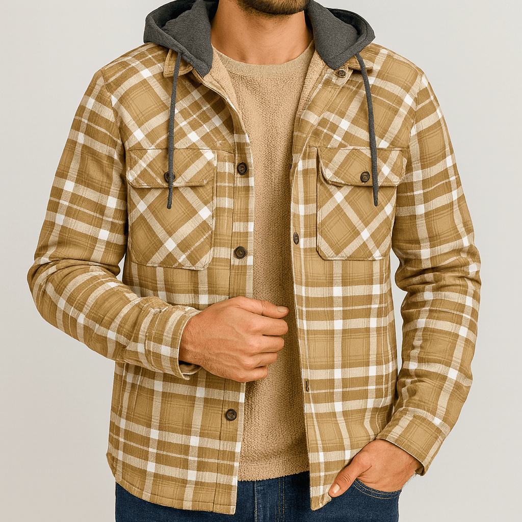 From Toscana | Checked hooded jacket