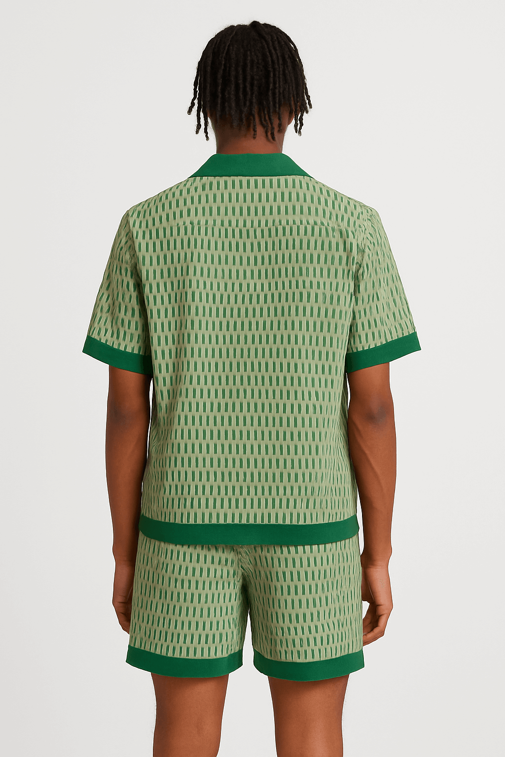 Noah | Men's Lightweight Casual Two-Piece Set – Relaxed Fit Button-Up Shirt & Elastic Waist Shorts for Summer