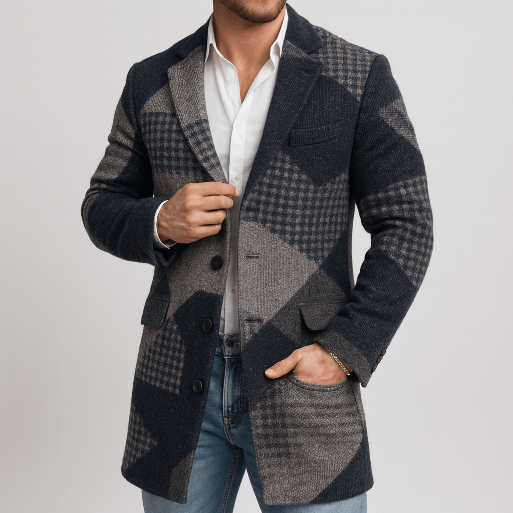 From Toscana | Insulated plaid trench coat