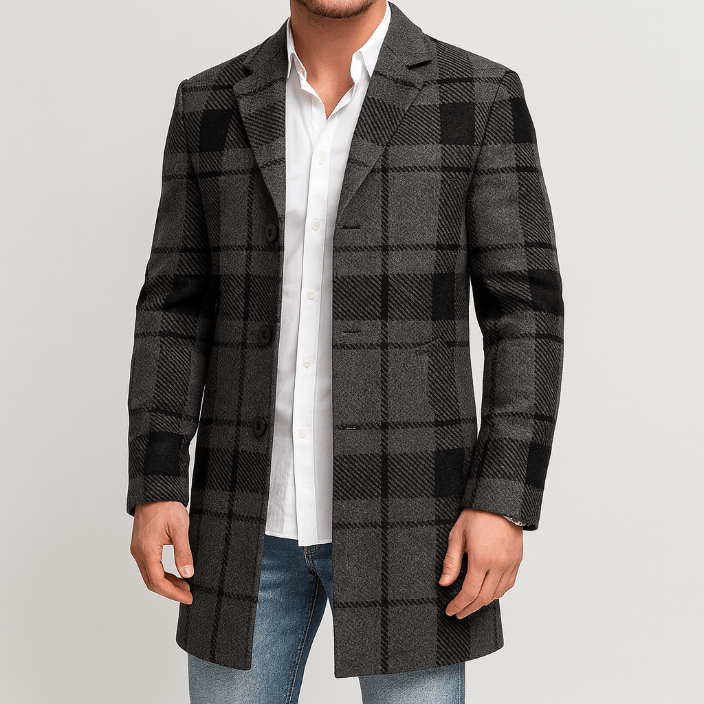 From Toscana | Insulated plaid trench coat