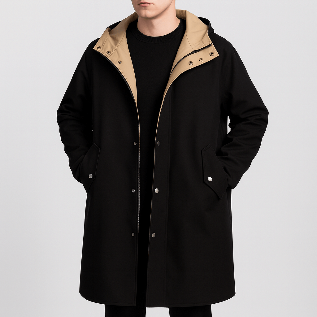 From Toscana | Relaxed fit hooded coat with two-tone lining