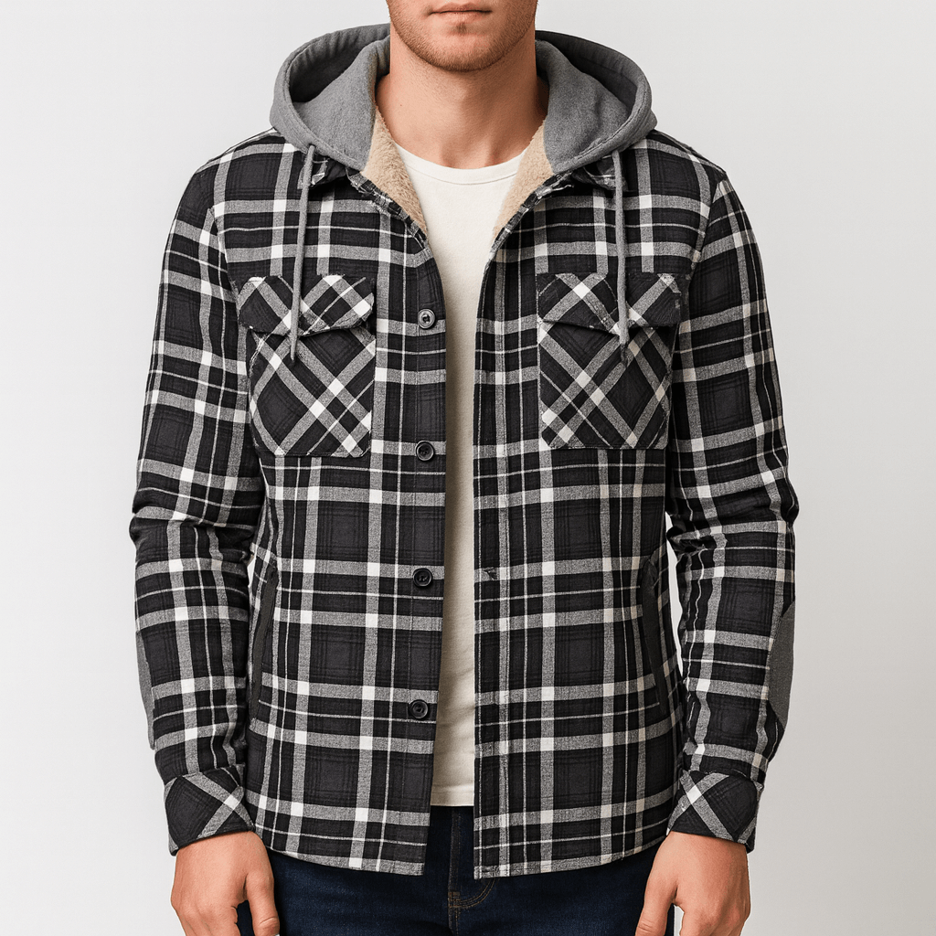 From Toscana | Checked hooded jacket