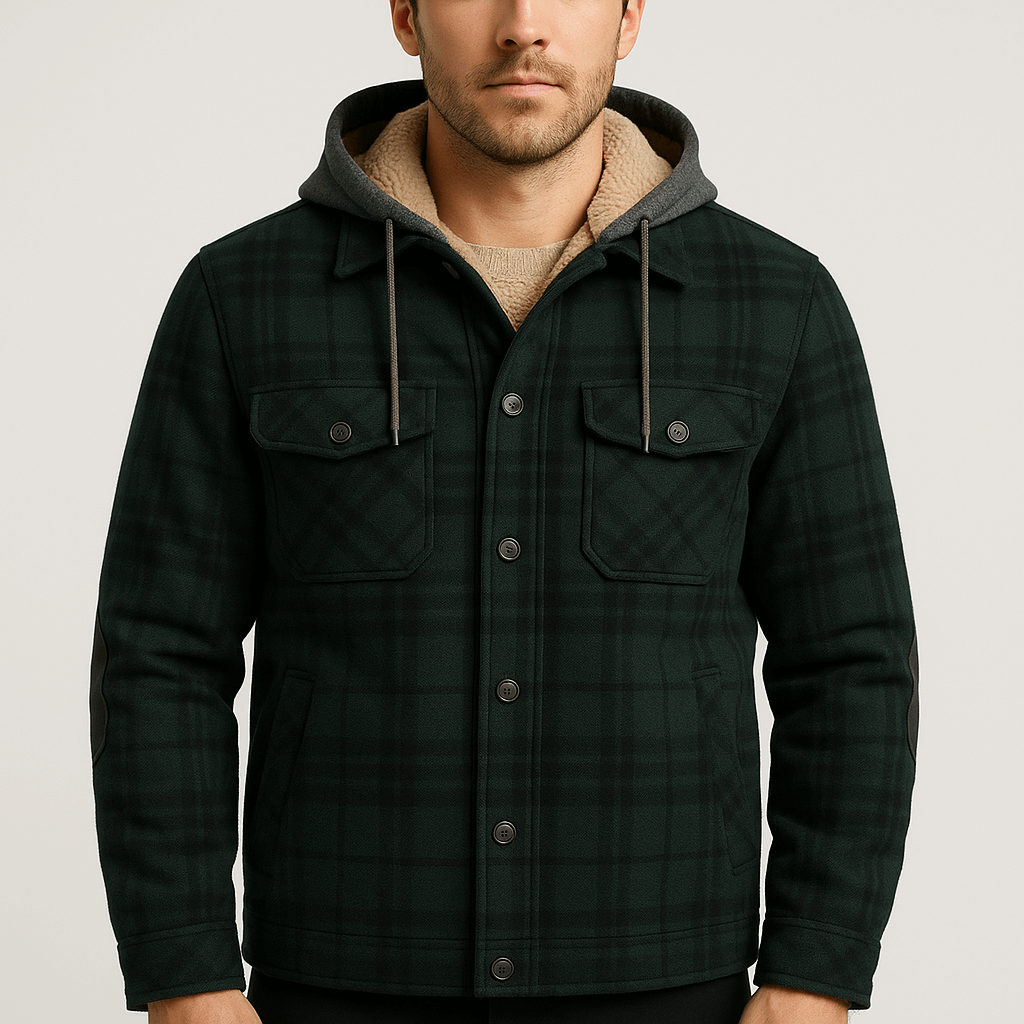 From Toscana | Checked hooded jacket