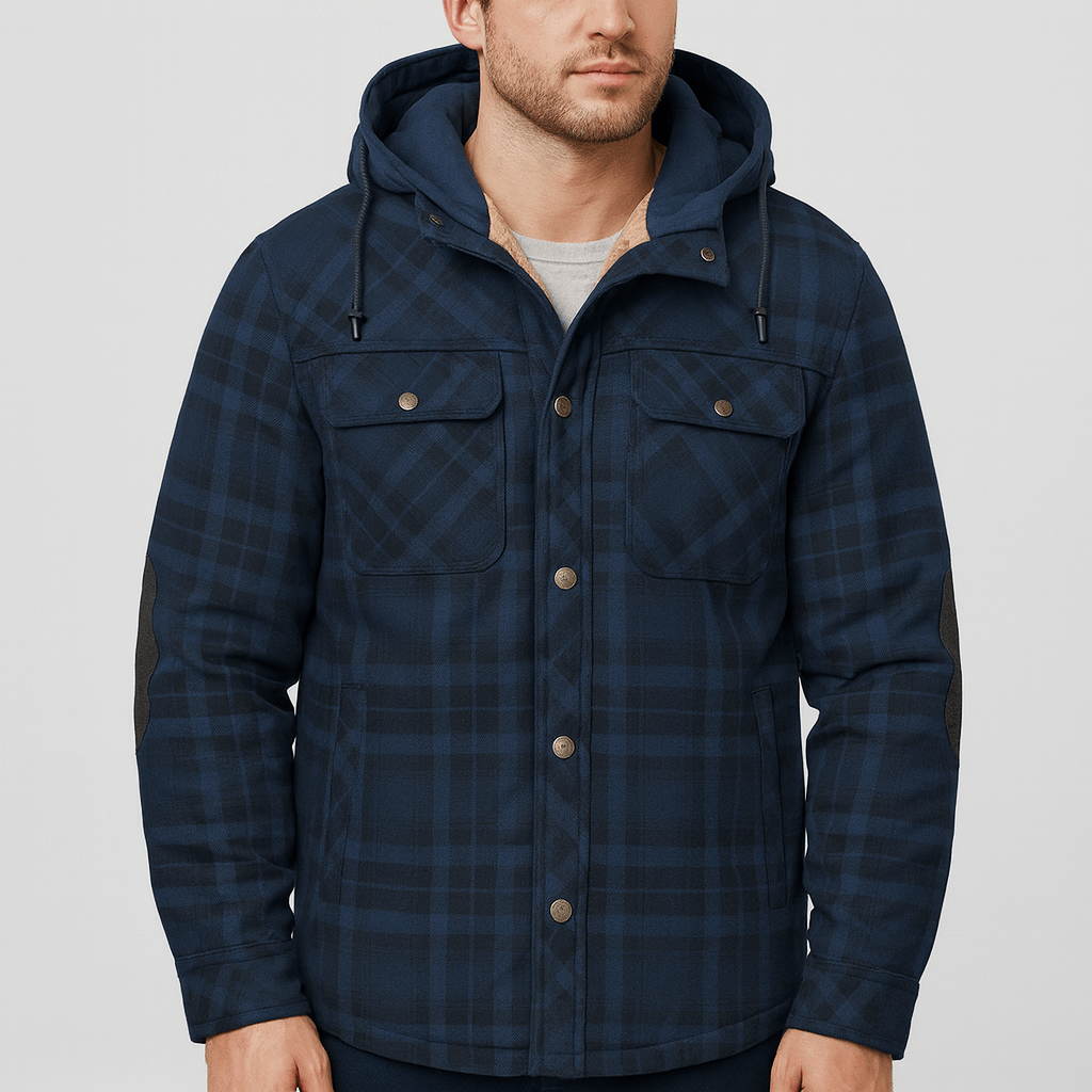 From Toscana | Checked hooded jacket