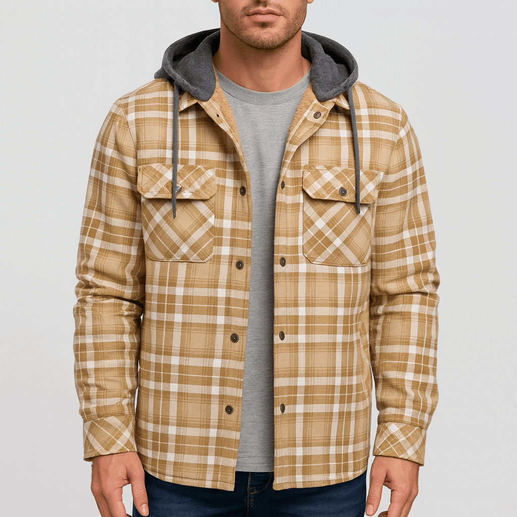 From Toscana | Checked hooded jacket