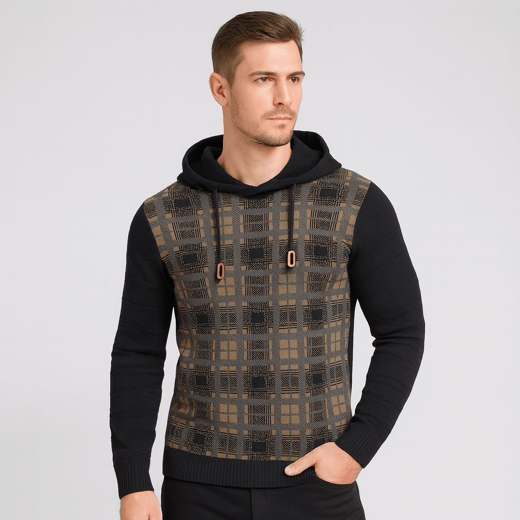 From Toscana | Bold checkered knitted sweater