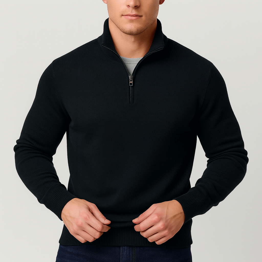 From Toscana | Breathable half-zip sweater