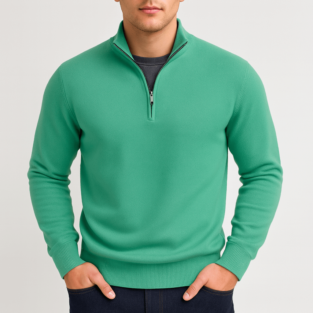 From Toscana | Breathable half-zip sweater