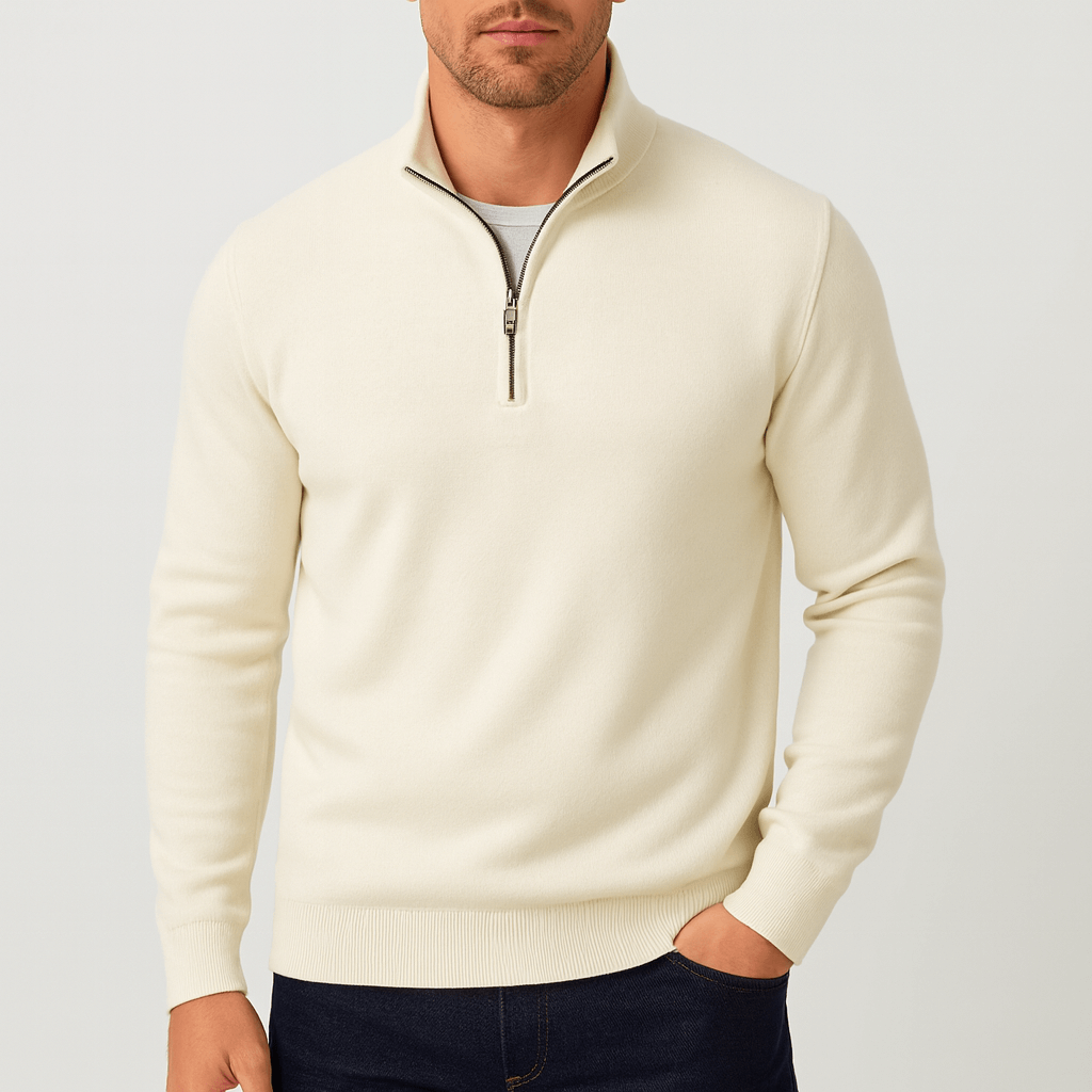 From Toscana | Breathable half-zip sweater