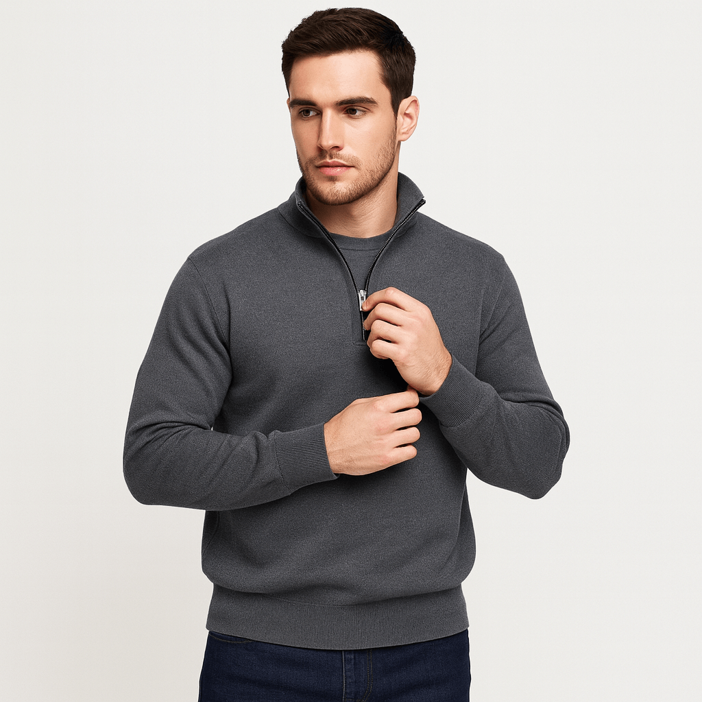 From Toscana | Breathable half-zip sweater